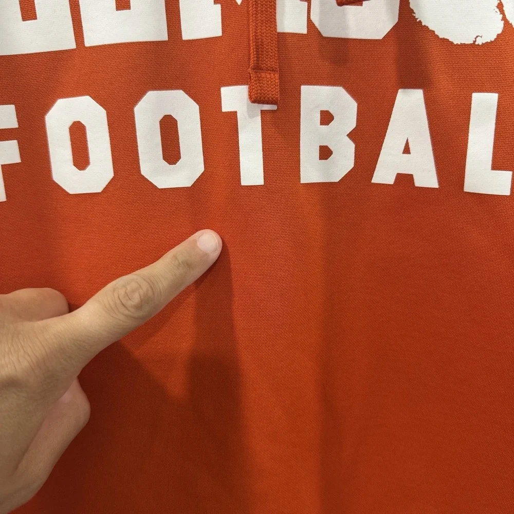 Nike Clemson Tigers Football Dri-FIT Hoodie Men's XL Orange NCAA
